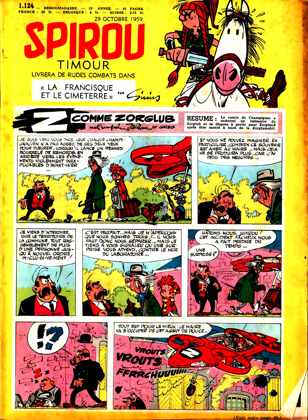 Spirou N 1124 du 29 octobre 1959