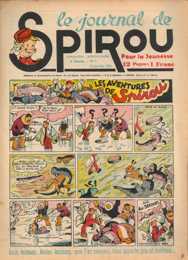 Le journal de Spirou N 142 du 2 janvier 1941